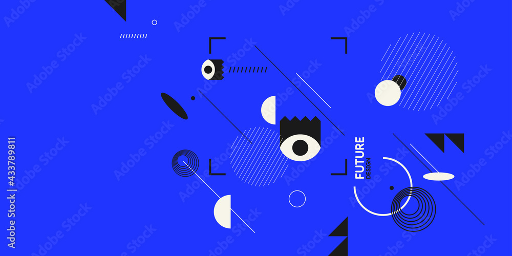 Poster abstract background with dynamic shapes. vector template