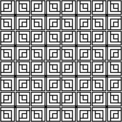 Four tiles form a cross. Vector monochrome tile make seamless pattern.