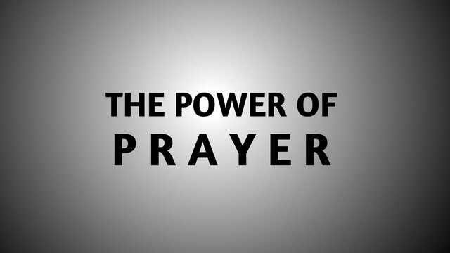 Christian faith. the power of prayer bible words with light in dark abstract background