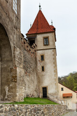 Fototapeta premium Quadrangular tower of Křivoklát castle