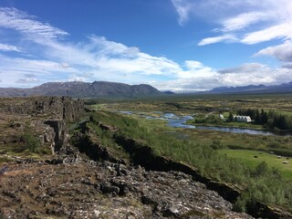 landscape with mountains and sky