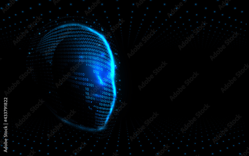 Poster realistic 3d man head. artificial intelligence. ai. big data and futuristic technology digital hi te