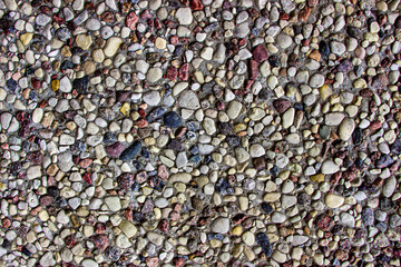 background from small multi-colored stones. mock up