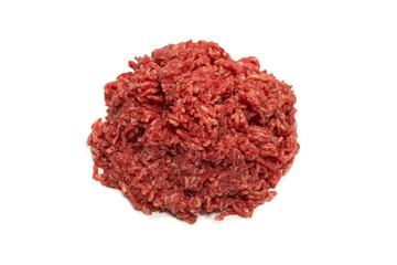 Chopped meat background. Top view.