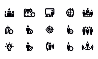 Global Business icons vector design