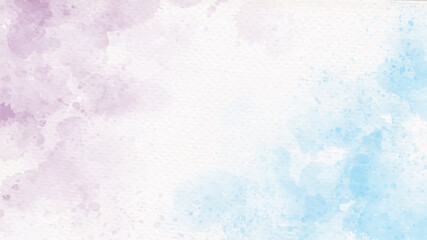 blue and violet rainbow pastel unicorn girly watercolor on paper abstract background © Unchalee