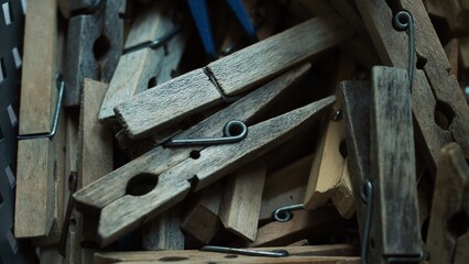 wooden pegs
