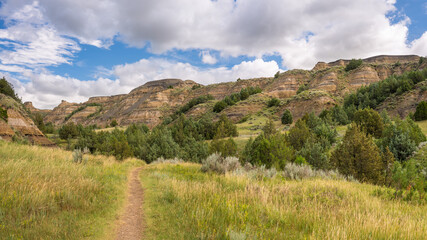 Along the Caprock Coulee Nature Trail in the Theodore Roosevelt National Park - North Unit on the Little Missouri River - North Dakota Badlands