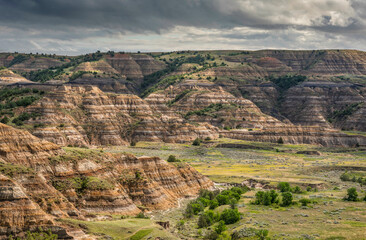 Along the Caprock Coulee Nature Trail in the Theodore Roosevelt National Park - North Unit on the Little Missouri River - North Dakota Badlands