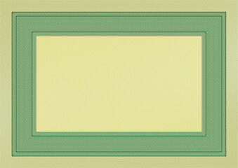 Vector template with protective mesh. To create certificates, diplomas, congratulations, plates and more. Light green theme.