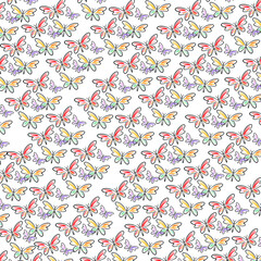 butterfly pattern in a watercolor style isolated