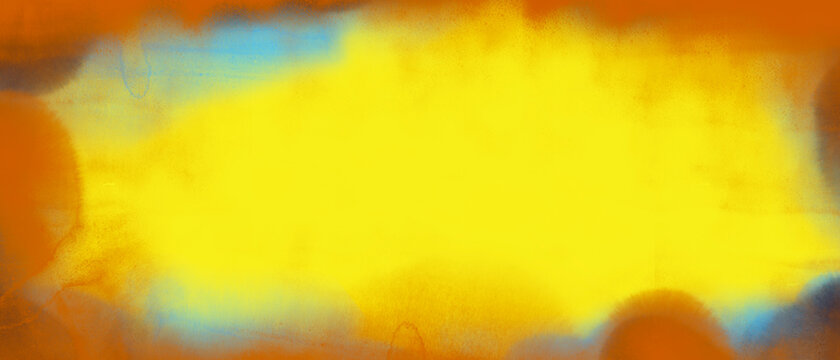 Yellow And Orange Water Color Background Pastel Color Paper With Texture