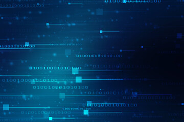 Binary Code Background, Digital Abstract technology background, Big data digital binary code, Internet Data Communication and Transfer background, Futuristic information technology concept