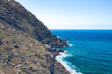 Fototapeta na wymiar Atlantic Ocean Aerial View La Gomera Canary Island, Spain.