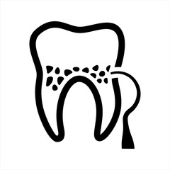 Dental root planing icon, vector and glyph