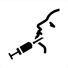 Oral sedation icon, vector and glyph