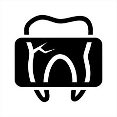 Tooth x-rays icon, vector and glyph