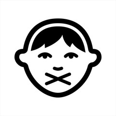 Dental anxiety icon, vector and glyph