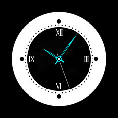  world clock time  for wall clock  icon and clock logo vector graphics.