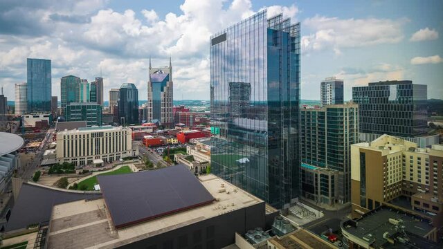 Nashville, Tennessee, USA Downtown Cityscape Rooftop View