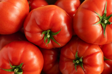 Raspberry tomatoes of Polish production close-up.