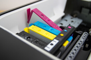 An ink cartridge or inkjet cartridge is a component of an inkjet printer that contains the ink four color