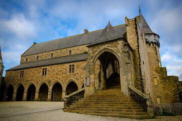 Fototapeta premium Vitré is a beautiful tourist destination in Brittany, France, with its famous castle
