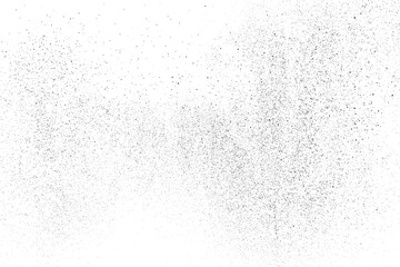 Distressed black texture. Dark grainy texture on white background. Dust overlay textured. Grain noise particles. Rusted white effect. Grunge design elements. Vector illustration, EPS 10.