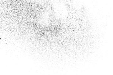 Distressed black texture. Dark grainy texture on white background. Dust overlay textured. Grain noise particles. Rusted white effect. Grunge design elements. Vector illustration, EPS 10.