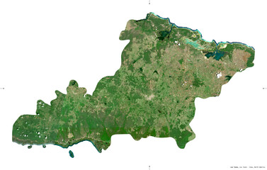 Las Tunas, Cuba - isolated. Sentinel-2 satellite