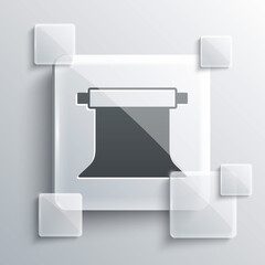 Grey Empty photo studio icon isolated on grey background. Screen backdrop. Square glass panels. Vector