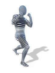 Sliced Metal Man Fighting