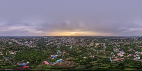 The beautiful sky at Sisaket province in the evening.