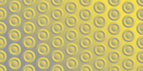 Seamless abstract background pattern. Gray circle with yellow gradient. Composition for design tile, cover, poster, textile, flyer, banner, brochure, wall. Vector illustration.