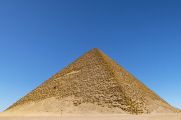 Fototapeta na wymiar The Red Pyramid of Dahshur in Egypt.