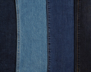 jeans denim fabric with scuffed seams and pockets