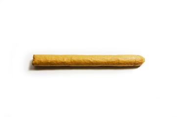 Cigars on a white background, soft focus image.
