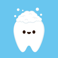 Teeth cartoon vector. character design.