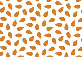 Almond on white background. Almond pattern wallpaper.
