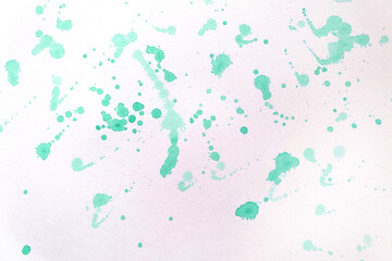 hand drawn watercolor abstract mint turquoise background
