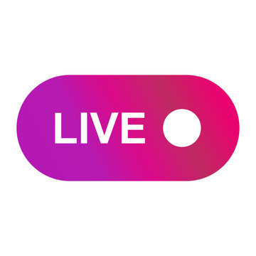 Live streaming icon. Modern air vector button design isolated on white background