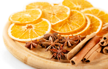 Dried orange and spices