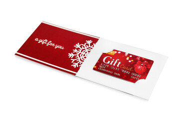 Gift card on white background