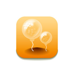Abstract Balloon Birthday Icon Logo Symbol Vector Design Style