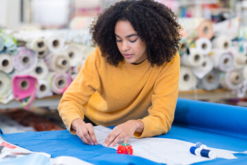 Fototapeta premium portrait of a fabric factory designer