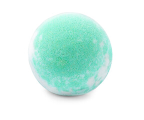 One colorful bath bomb isolated on white