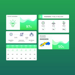 Weather template app in simple style template  Vector