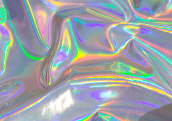 Rainbow background. Holographic abstract colors background.  - 433820887