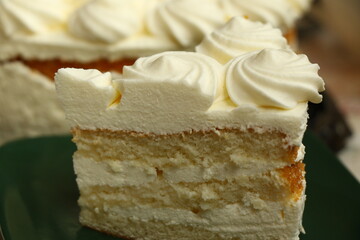 piece of cake on a plate