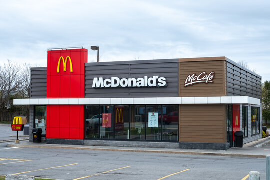 McDonald's restaurant with McCafe brand in Ottawa, Ontario, Canada on May 4, 2021